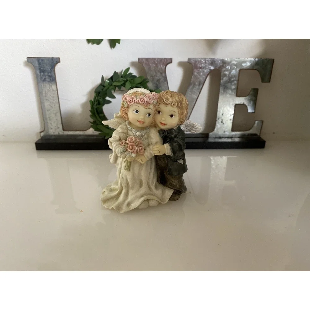 Ganz 95' Wedding Cake Topper Bride & Groom Bless This Marriage Figure G4456‎ Vtg